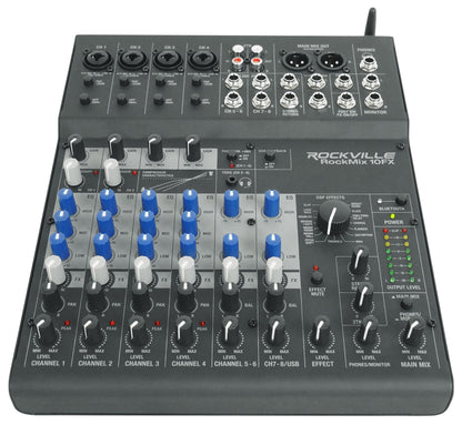Titan Column 12 2-Pack + RockMix 10FX Mixer Bundle