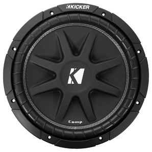 Kicker C12-4 (43C124) Comp 12" Comp12 Car Subwoofer+DXA125.2 Amplifier + Amp Kit