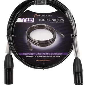 Accu-Cable TOUR LINK 5P5 5 Foot 5-Pin Male To Female DMX Lighting Cable ADJ