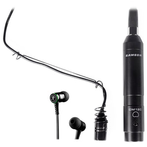 Samson CM12C Hanging Choir Overhead Microphone or Orchestra Mic+Mackie Earbuds