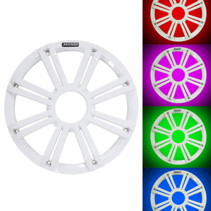 KICKER 45KMG12W 12" White Grille w/ LED For KM12 And KMF12 Subwoofer Subs KMG12W