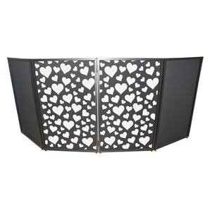 ProX XF-SPHEARTSX2 (2) Hearts Pattern Facade Enhancement Scrims - White on Black