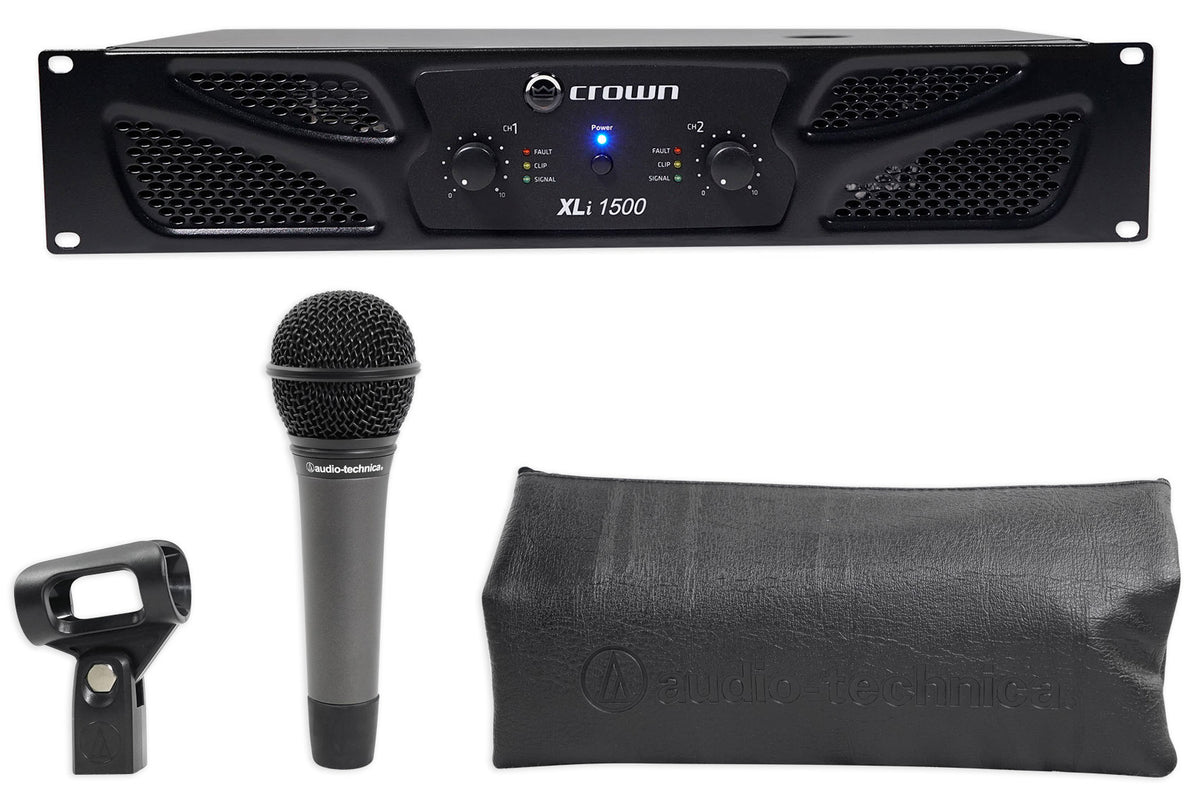 Crown XLi1500 Amplifier + Audio-Technica ATM410 Dynamic Microphone