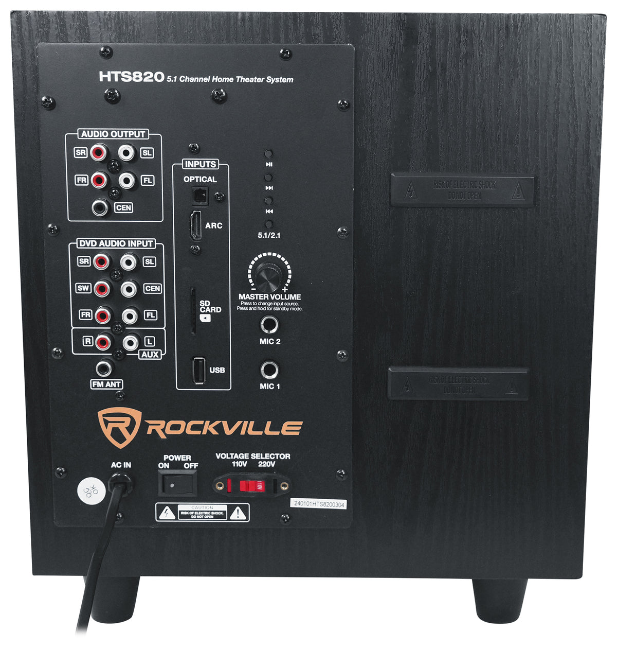 HTS820 5.1 System + RMC-XLR Wired Microphone Bundle