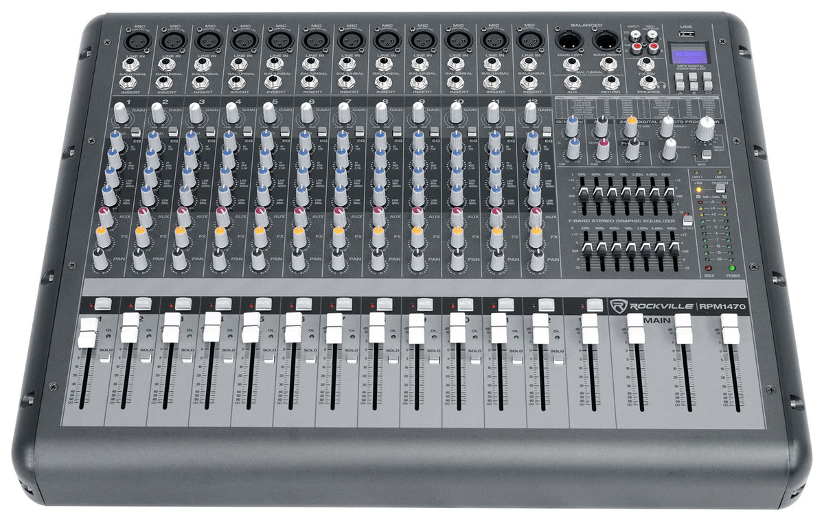 JRX225 Dual 15" PA Speakers with RPM1470 Powered Mixer