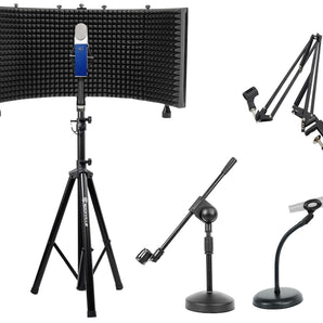 Blue Blueberry Condenser Studio Recording Microphone Mic Accessory Bundle Kit