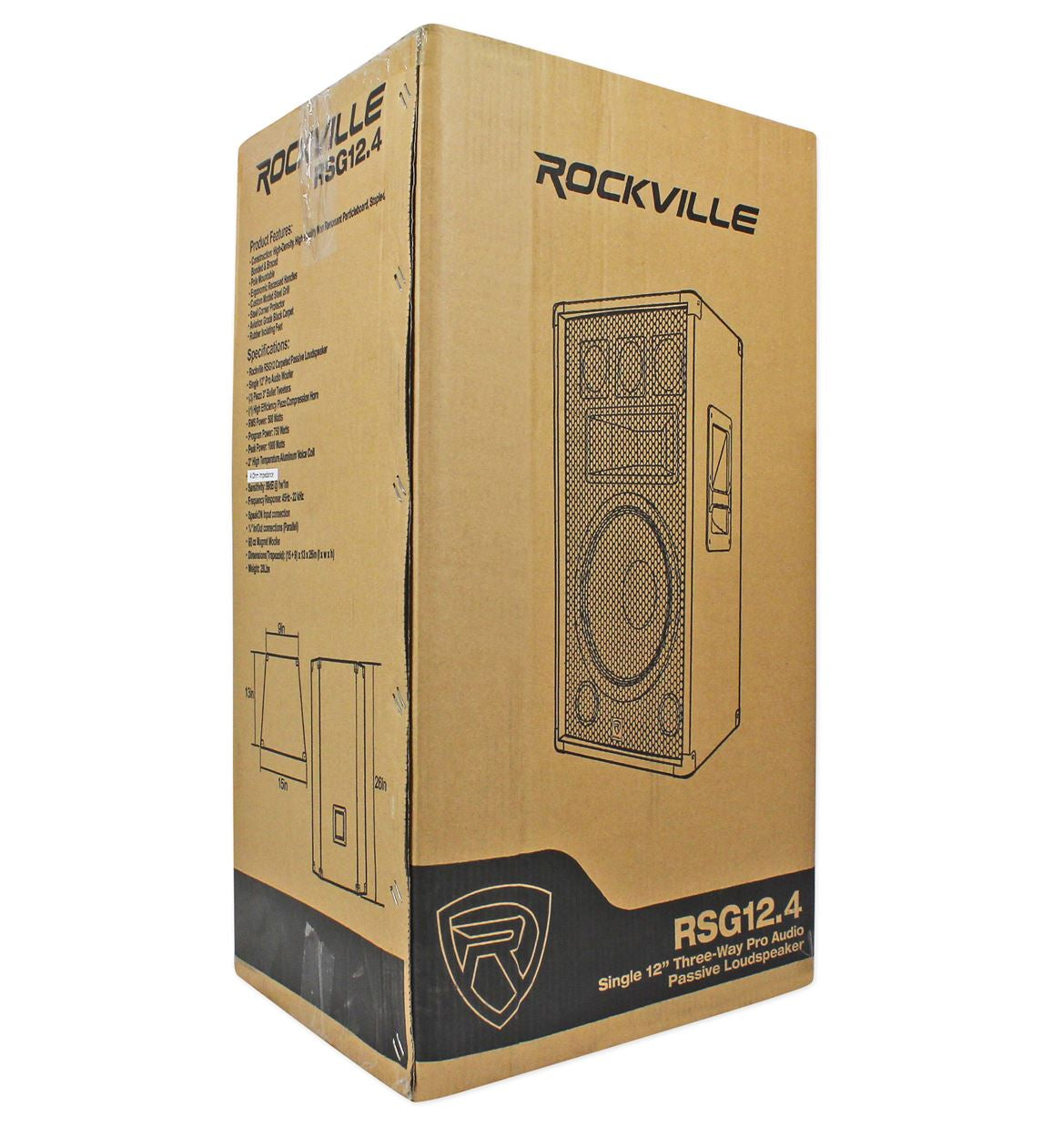 (2) RSG12.4 12" 1000W PA Speakers + XGA-3000 Amplifier + Stands + Cables