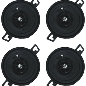 (4) Memphis Audio PRXP3 3.5" 30 Watt 2-Way Car Speakers w/Pivot Tweeters