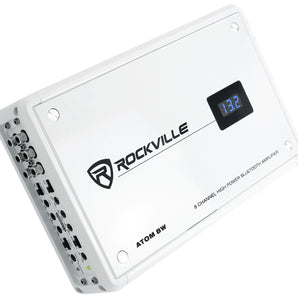 Rockville ATOM 8W 8 Channel 3500 Watt Marine/Boat Amplifier Amp w/Bluetooth