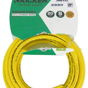 KICKER 47KMWPY820 20 ft. 8 AWG Marine Power Wire in Yellow KMWPY820