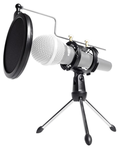 8-Person Podcast Podcasting Recording Kit w/Mics+Stands+Headphones