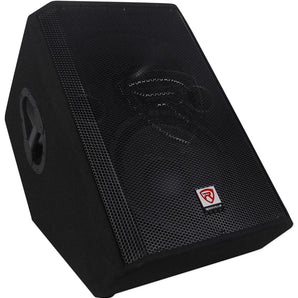 2) Rockville RSM12P 12" 2000 Watt Passive Stage Floor Monitor Speakers and Amplifier