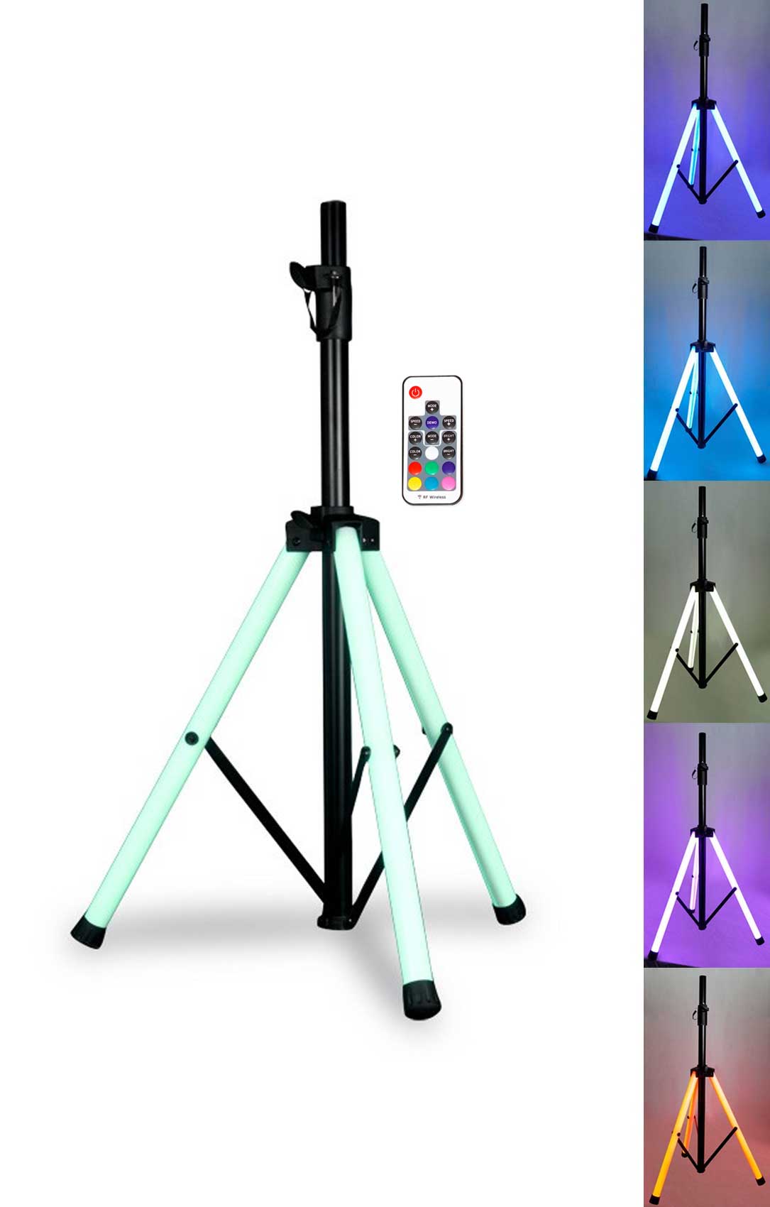 American DJ CSL100 Color Stand LED Tripod Speaker Stand w/Color LED's + Remote
