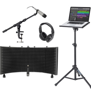 Samson C01 Studio Condenser Recording Microphone Mic+Stands+Headphones+Shield