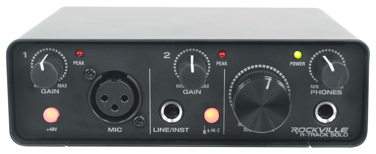 R-TRACK SOLO + APM5B Black Monitors + Desktop Stands Bundle