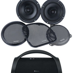 Memphis MXA62HD Speakers for 14/15+ Street/Road Glide Fairings+Bluetooth Speaker