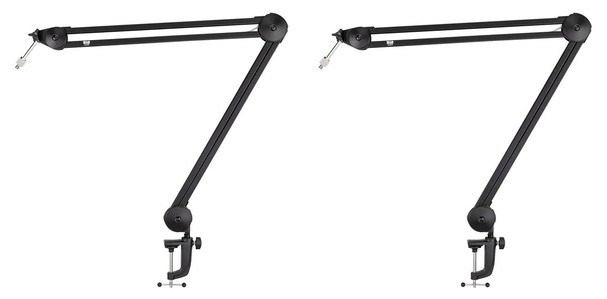 (2) Warm Audio 512-BBA 31" Adjustable Microphone Boom Arm Mic Stands