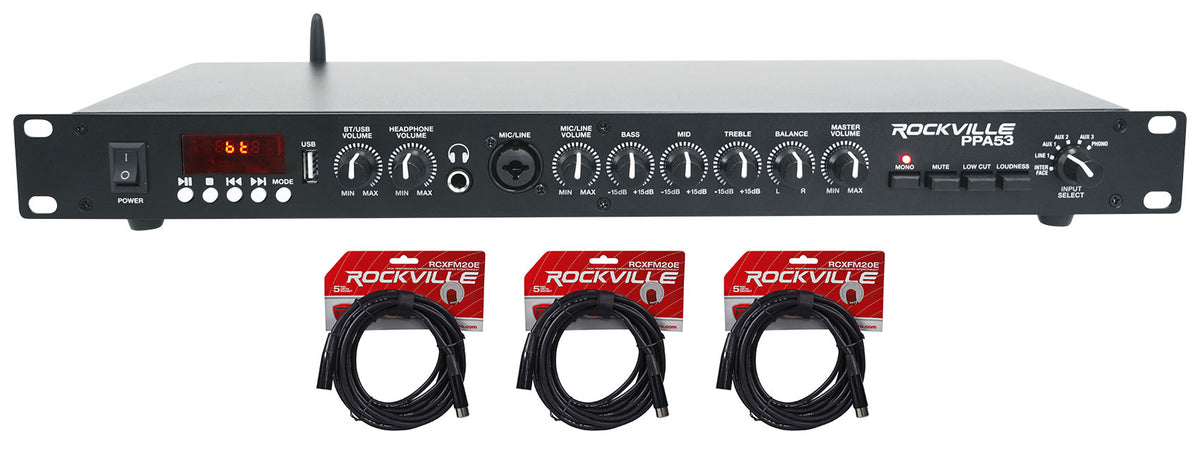 PPA53 Preamp + XLR Mic Cable 3-Pack Bundle