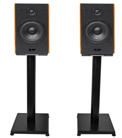 (2) HD5 5" Powered Bluetooth Bookshelf Speakers w/21" Stands
