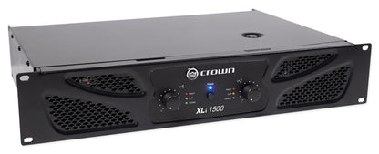 Crown XLi1500 Amplifier + (2) Rockville SPGN158 15in Speakers + Stands + Cables