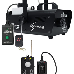 Chauvet DJ H1000 Hurricane 1000 Fog Machine+Remote+Transmitter Motion Sensor