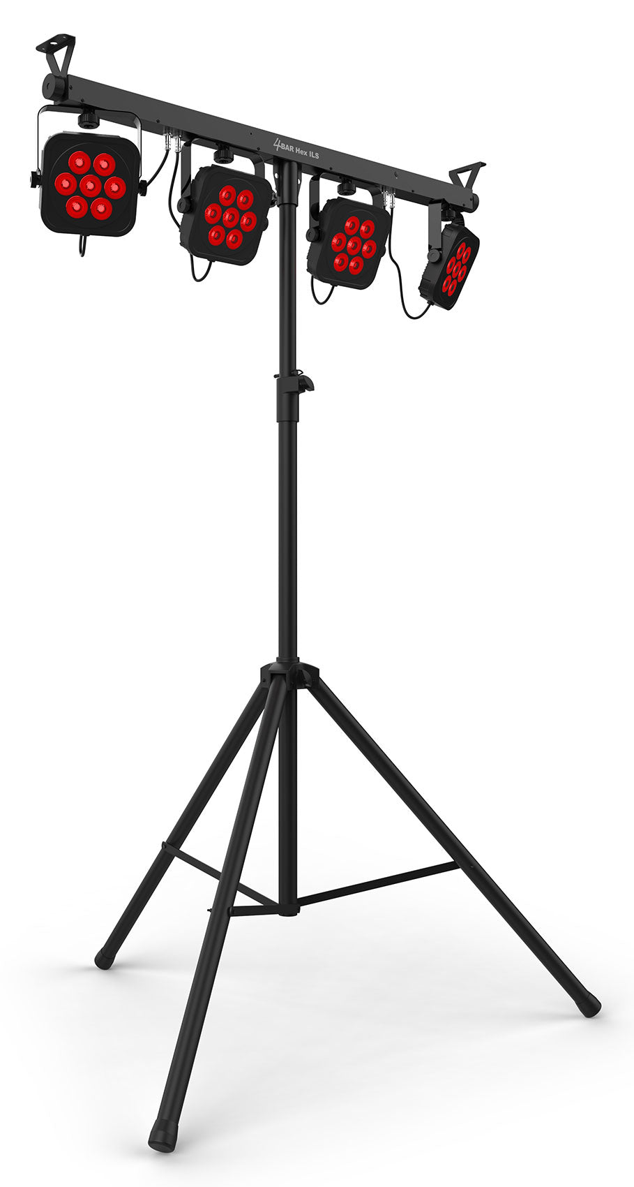 2 4BAR HEX ILS RGBAW+UV LED Wash Lighting Systems + Haze Machine + Fogger