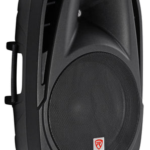 Rockville RPG2X15 BOX 2 15" 350w 2-Way 8-Ohm Passive DJ PA Speaker w/ Mic cables+Speaker cables