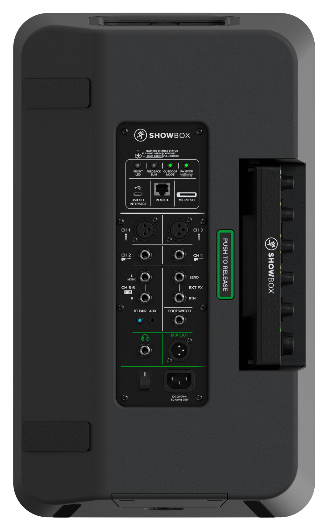 ShowBox Rechargeable 8" DJ PA Bluetooth Speaker + Mixer + EM-89D Mic