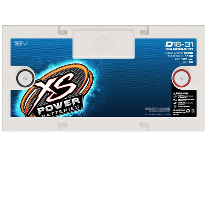XS Power D16-31 16V AGM Battery with 3/8" Stud Terminals, Max 5000Amps