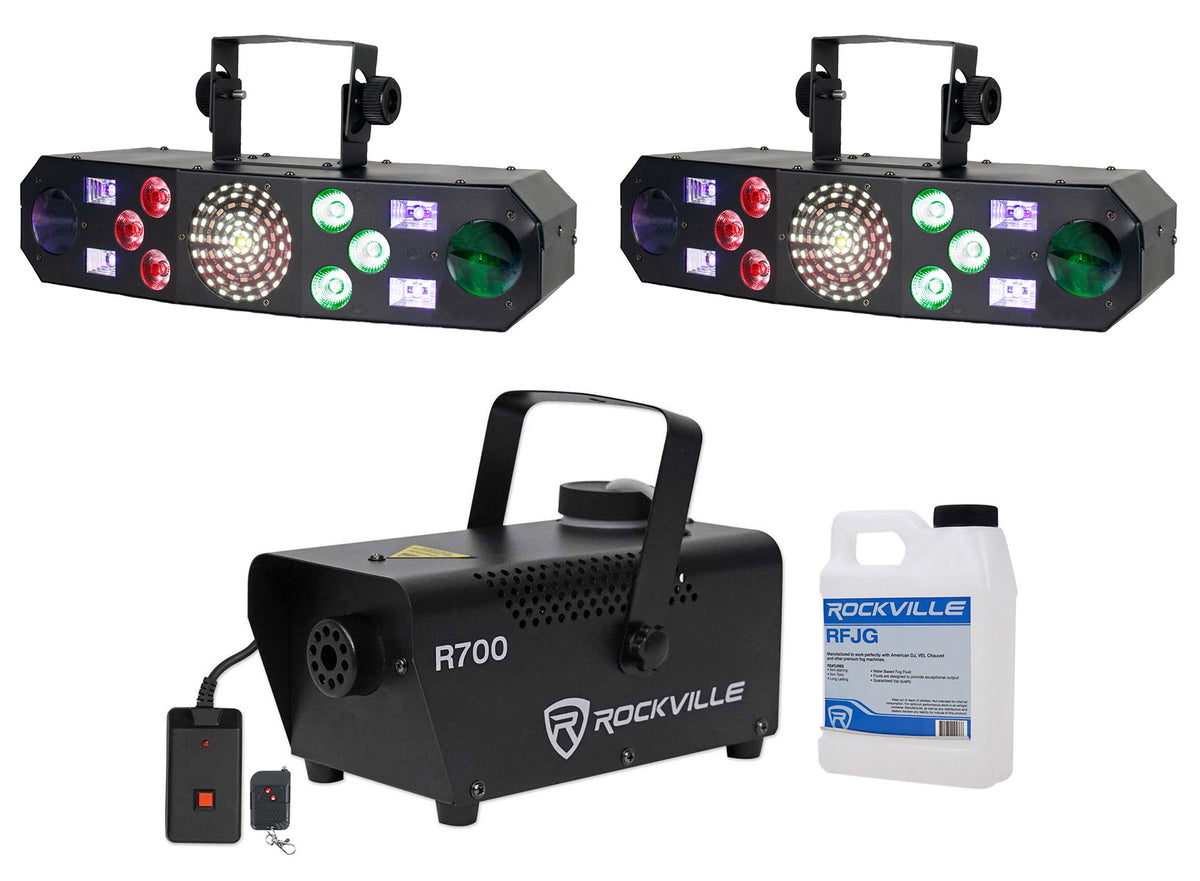 (2) Furious Five RG Effect Lights & Fog Machine Bundle