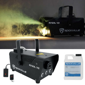 Rockville R720L Fog/Smoke Machine with Remote and Fluid and Multi Color LED Built In!