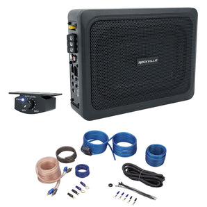 Rockville RW68CA 400w 6x8 Slim Under-Seat Powered Car/Truck Subwoofer+Amp Kit