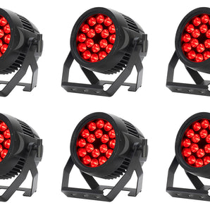 (6) American DJ Encore LP18IP 18 x 20 Watt Outdoor RGBL LED DMX Par Wash Lights