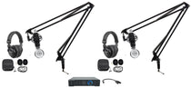 2-Person Podcast Recording Kit With Quantum HD2 Interface + Boom Arms