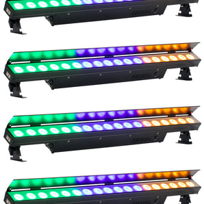 (4) American DJ Ultra LB18 18 x10W RF RGBAL Color Mixing LED DMX Wash Bar Lights