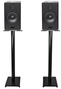 (2) HD5B 5" Powered Bluetooth Bookshelf Speakers w/37" Stands