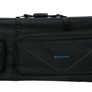 Rockville Rolling Bag 76 Key Keyboard Case w/ Wheels+Trolley Handle+Large Pocket