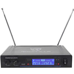 Rockville RWM1203VH VHF Wireless Dual HandHeld Microphone System with Digital Display