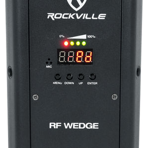 Rockville RF WEDGE BLACK RGBWA+UV Battery Wireless DMX DJ Par Up Light+RF Remote