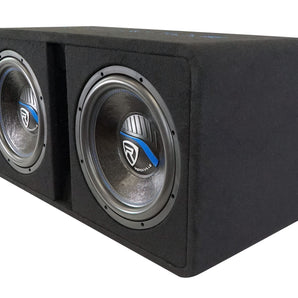 Rockville DK58 PACKAGE Dual 8" 1600w Loaded K5 Car Subwoofer Enclosure+DB11 Amp