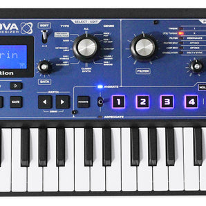 Novation MiniNova 37-Key Compact USB MIDI Keyboard Synthesizer+Padded Bag