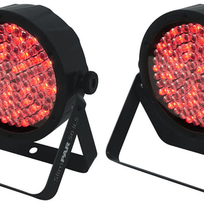 (2) Chauvet DJ SLIMPAR 56 ILS DMX RGB LED Par Wash Up-Lights