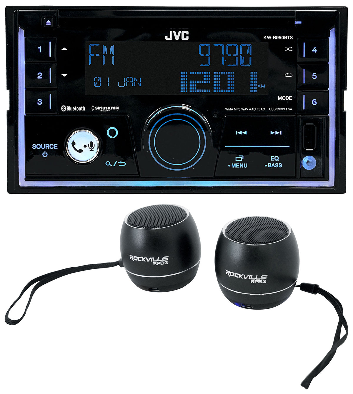 KW-R950BTS + RPB3-Black 2-Pack