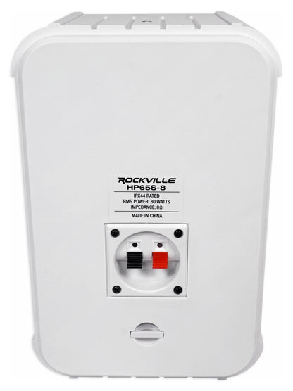 Rock Zone 8 Ch. Multi Room Home Receiver+(8) White 6.5" Wall Speakers