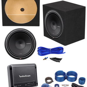 Rockford Fosgate Punch P2D4-15 800w 15" Subwoofer+Amplifier+Amp Kit+Sealed Box