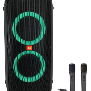 JBL Partybox 310 Portable Rechargeable Bluetooth LED Party Box Speaker+(2) Mics