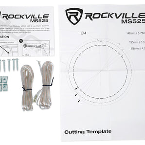 (2) Rockville 5.25 inch 400w Tower Speakers+3-Channel Amplifier Polaris RZR/ATV/UTV