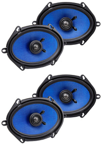 (4) HCC5768CX 5x7"/6x8" 125 Watt 2-Way Coaxial Car Stereo Speakers