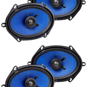 (4) Hifonics HCC5768CX 5x7"/6x8" 125 Watt 2-Way Coaxial Car Stereo Speakers