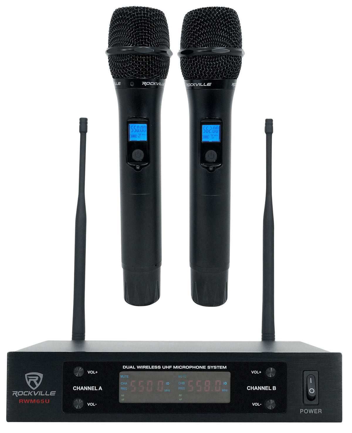 (2) AS8 1000W Line Array DJ PA Column Speakers w/ Mics + Headphones